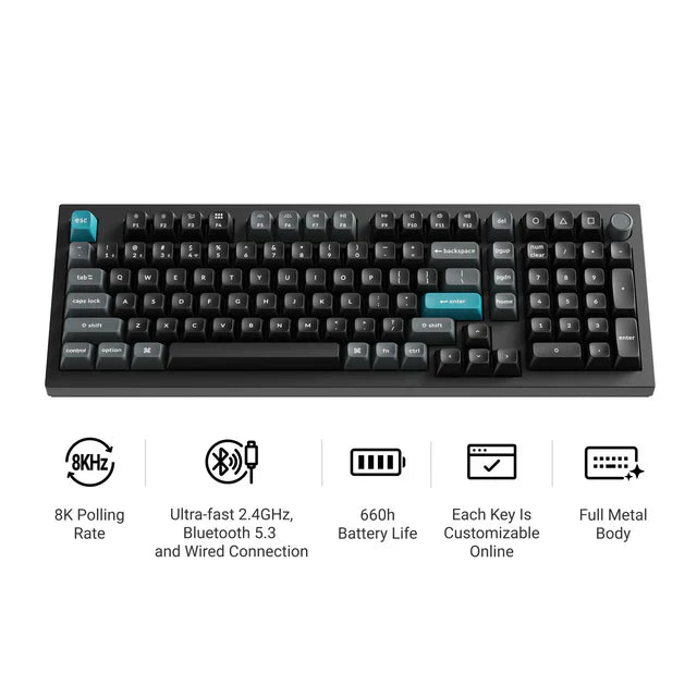 Keychron K9 Max QMK VIA｜赤軸US ANSI Keychron K9 Max QMK VIA 薄型ワイヤレスメカニカルキーボード｜US