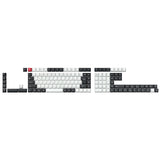ISO Layout Cherry Profile Dye-Sub PBT Full Keycap Set - Black and White