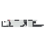 ISO Layout Cherry Profile Dye-Sub PBT Full Keycap Set - Black and White