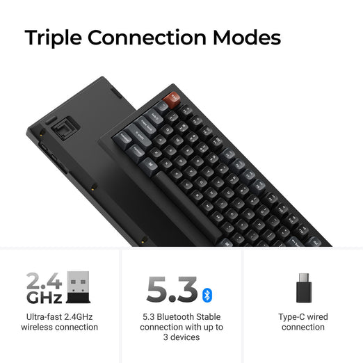 Keychron V1 Ultra 8K Wireless Custom Mechanical Keyboard ISO Layout Collection