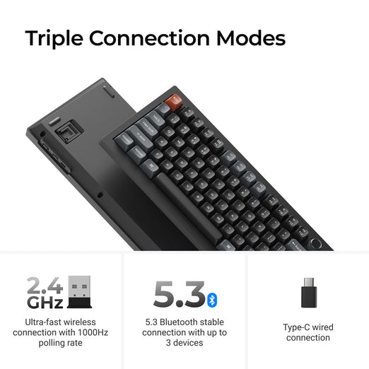 Keychron V3 Ultra 8K Wireless Custom Mechanical Keyboard ISO Layout Collection