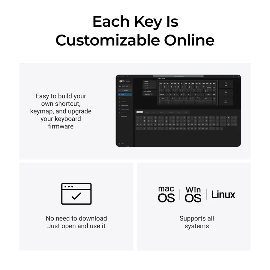 Keychron K3 Max QMK Wireless Custom Mechanical Keyboard - All-Wood Special Edition
