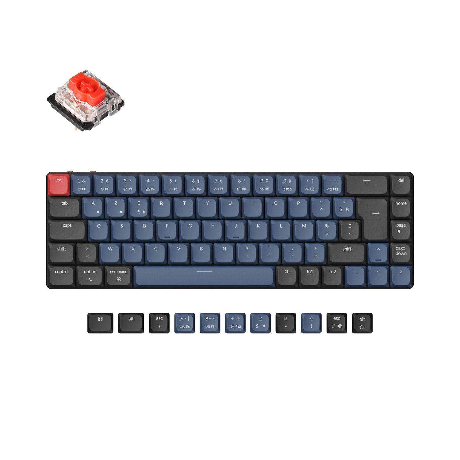 Keychron K7 Pro QMK/VIA kabellose, individuell anpassbare mechanische Tastatur - ISO-Layout-Sammlung