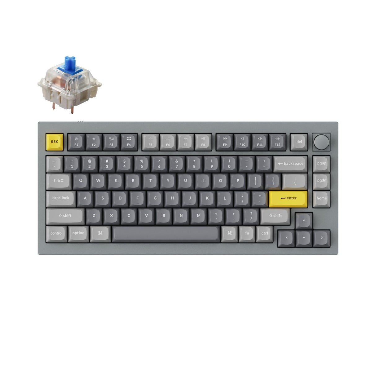 Keychron Q1 QMK Benutzerdefinierte mechanische Tastatur (US-ANSI-Layout) – Version 2