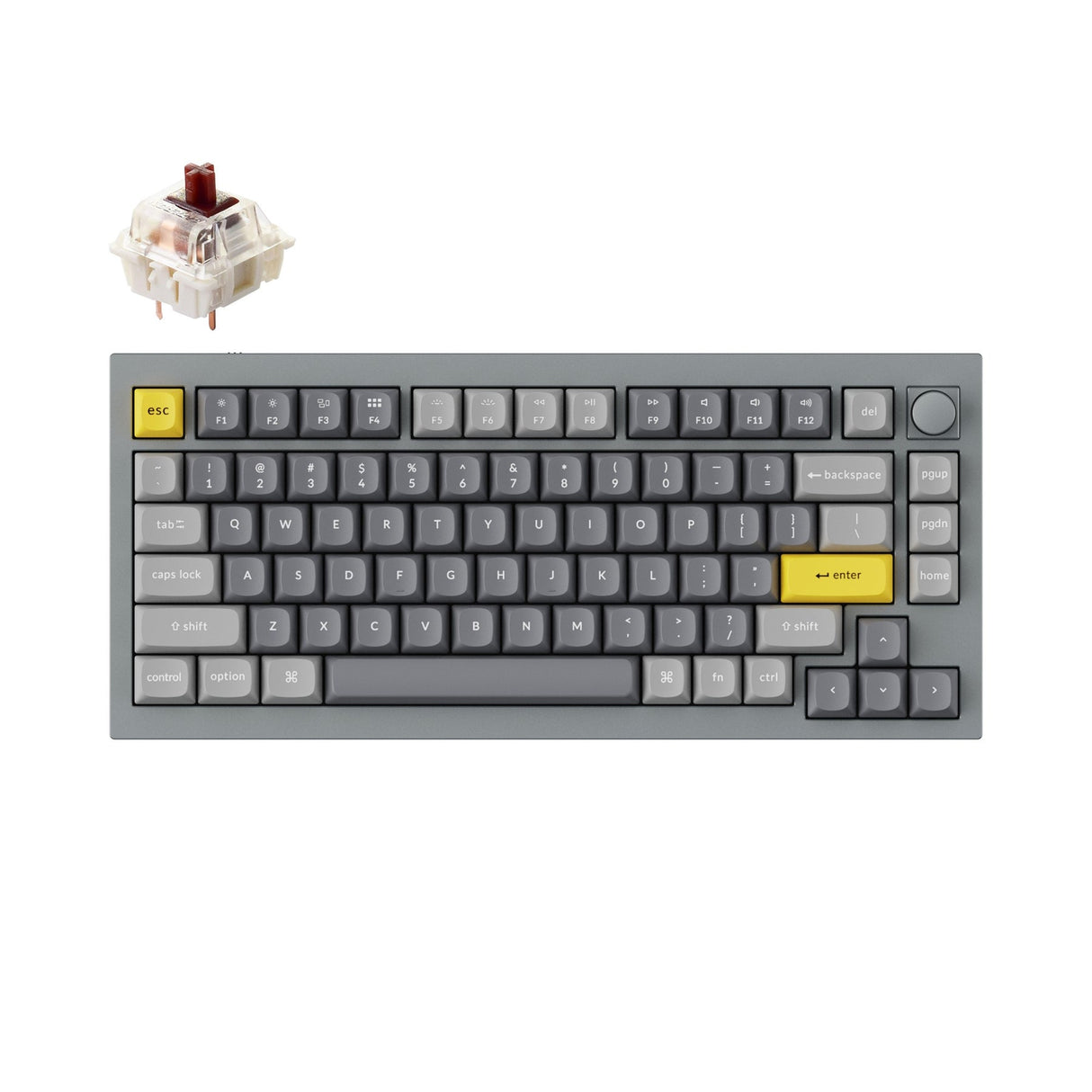 Keychron Q1 QMK Benutzerdefinierte mechanische Tastatur (US-ANSI-Layout) – Version 2