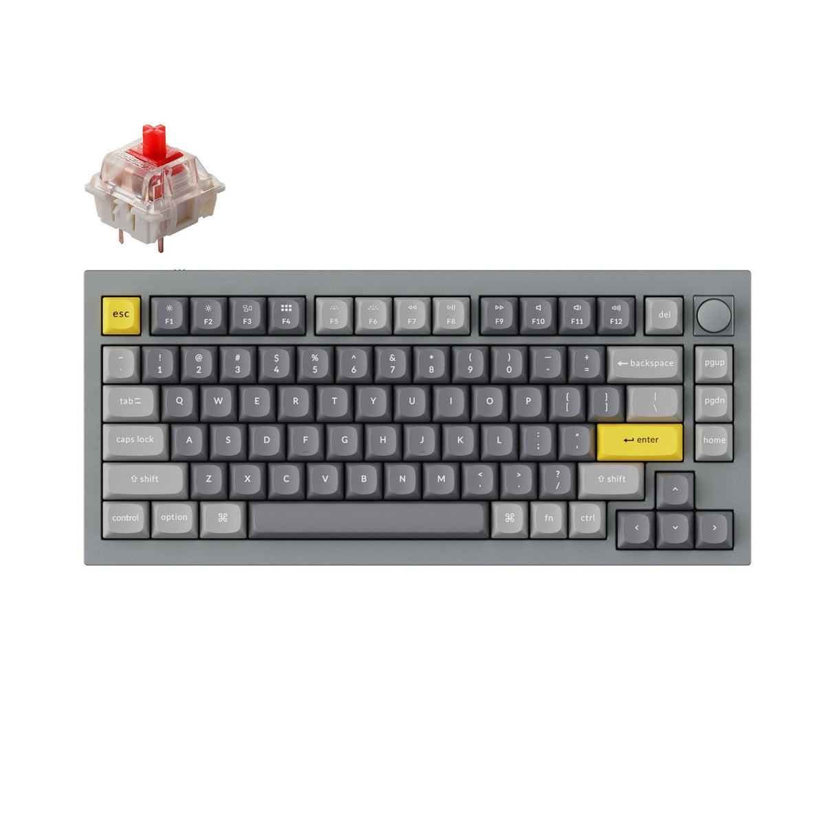 Keychron Q1 QMK Benutzerdefinierte mechanische Tastatur (US-ANSI-Layout) – Version 2