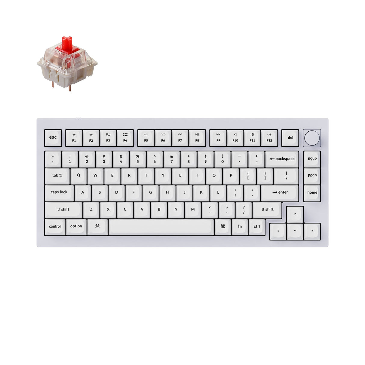 Keychron Q1 QMK Benutzerdefinierte mechanische Tastatur (US-ANSI-Layout) – Version 2