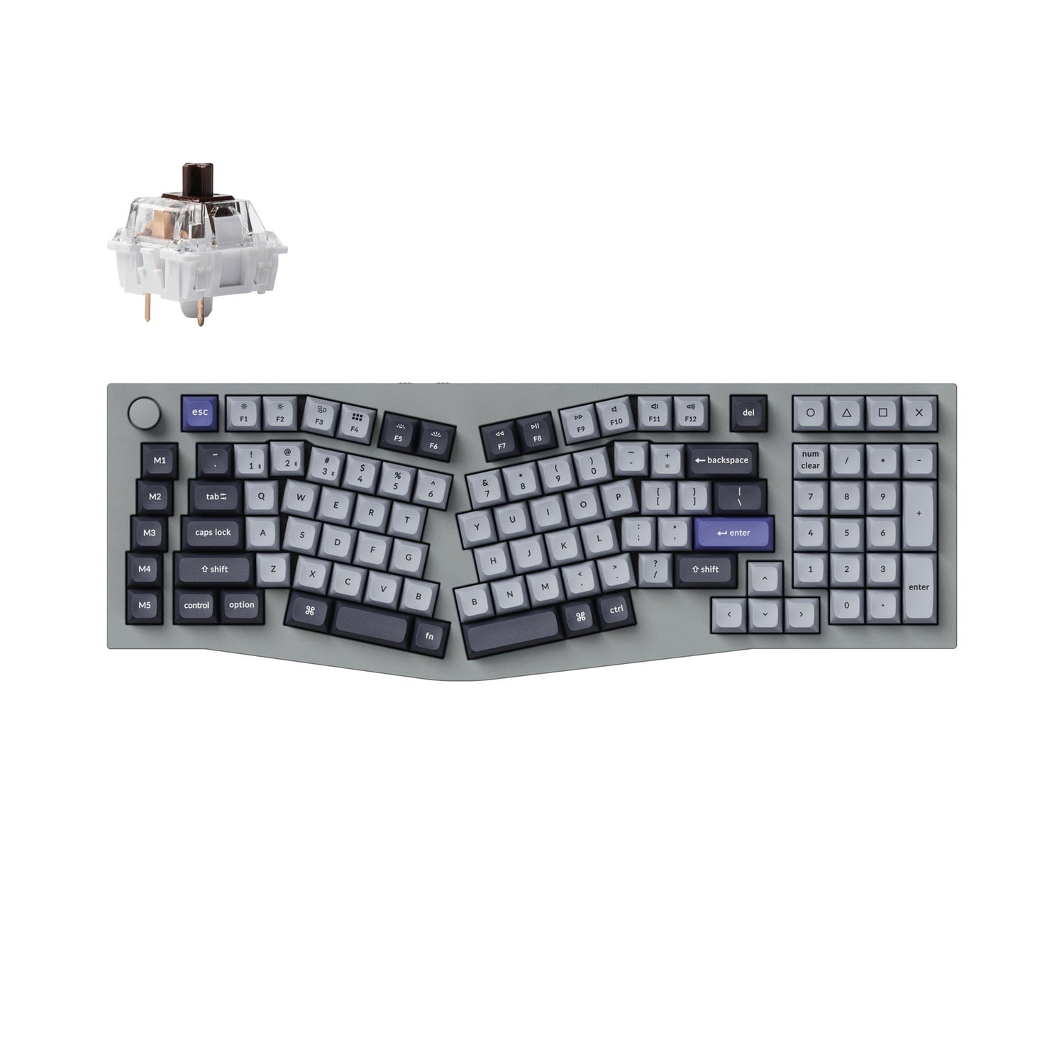 Keychron Q13 Pro (Alice Layout) QMK/VIA Kabellose, individuell anpassbare mechanische Tastatur (US-Layout)