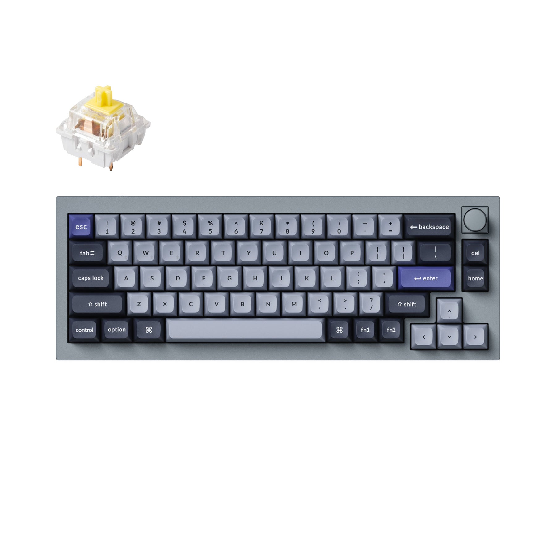 Keychron Q2 Pro QMK/VIA Drahtlose benutzerdefinierte mechanische Tastatur (US-Layout)
