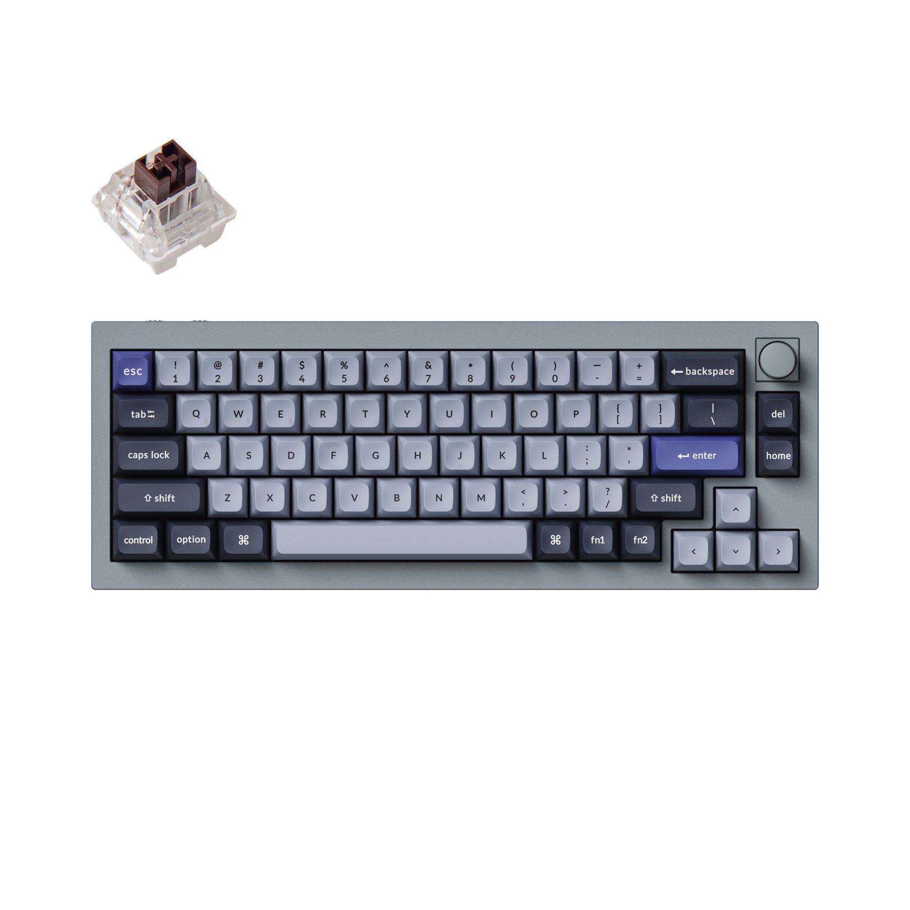 Keychron Q2 Pro QMK/VIA Drahtlose benutzerdefinierte mechanische Tastatur (US-Layout)