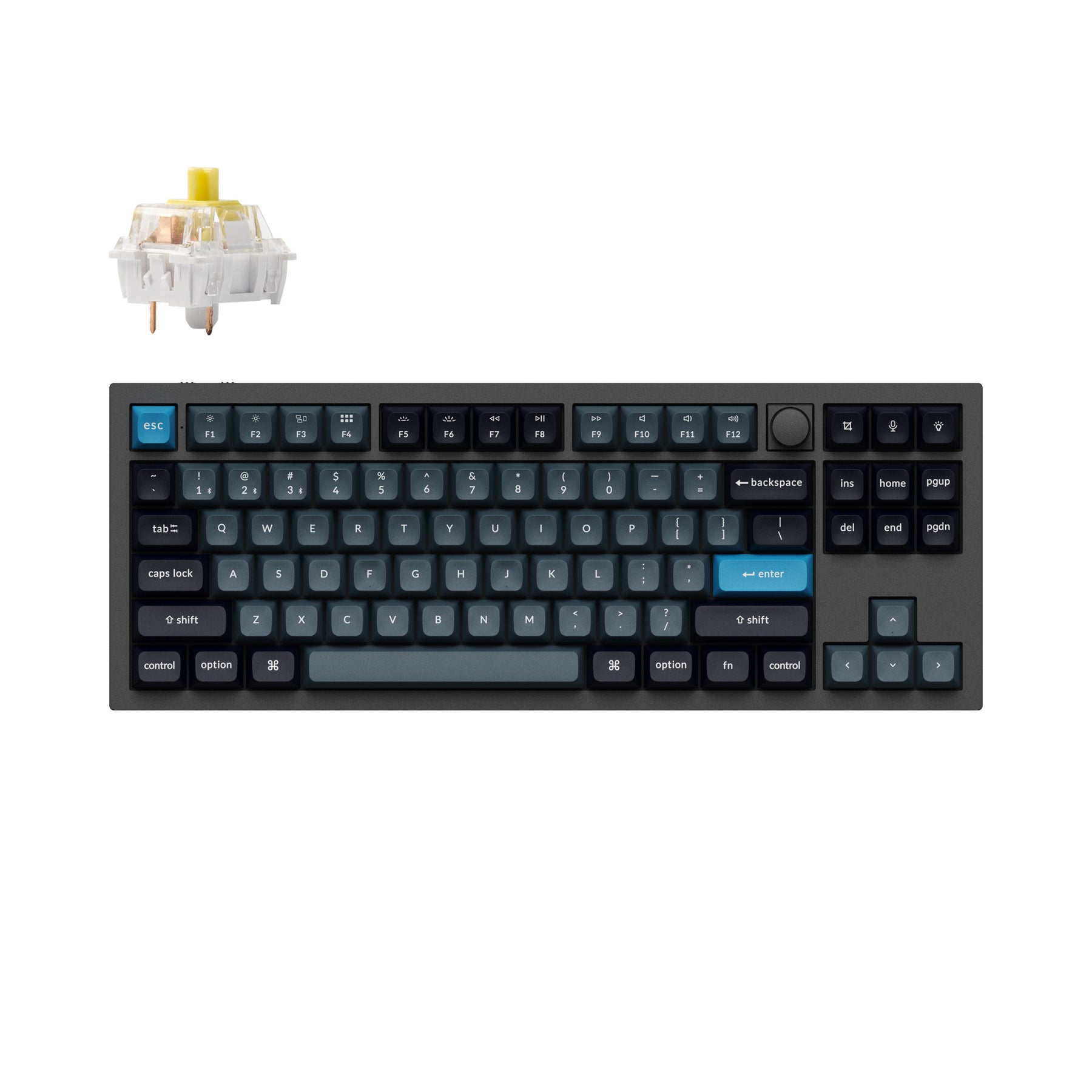Keychron Q3 Pro QMK/VIA kabellose, individuell anpassbare mechanische Tastatur (US-Layout)