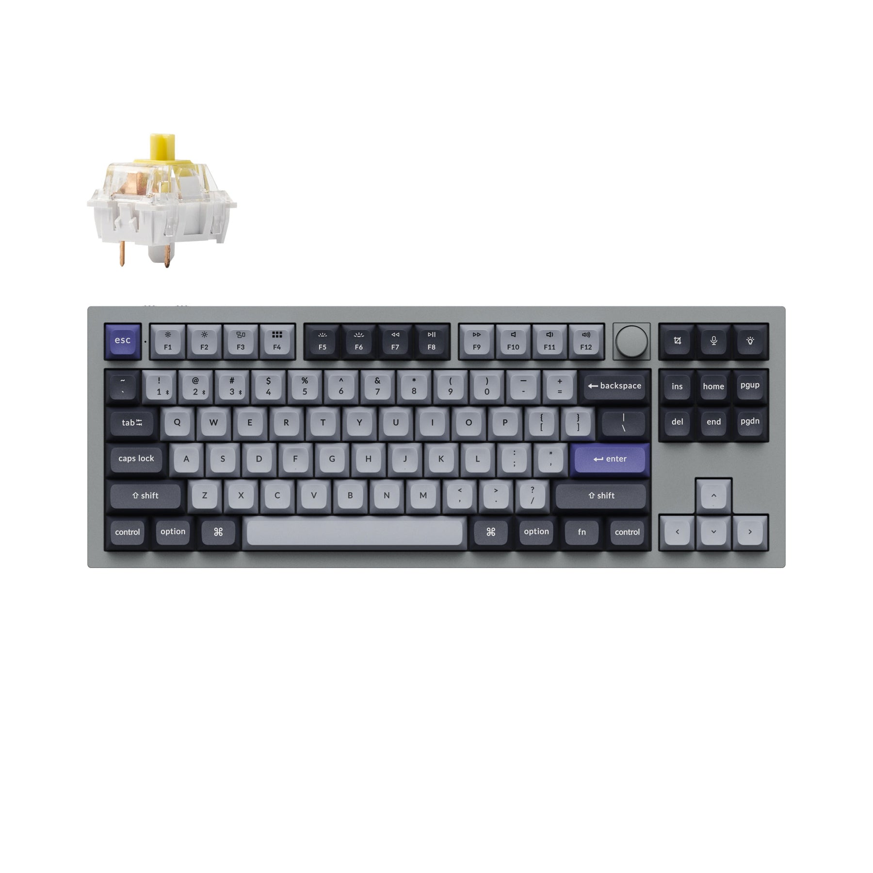 Keychron Q3 Pro QMK/VIA kabellose, individuell anpassbare mechanische Tastatur (US-Layout)