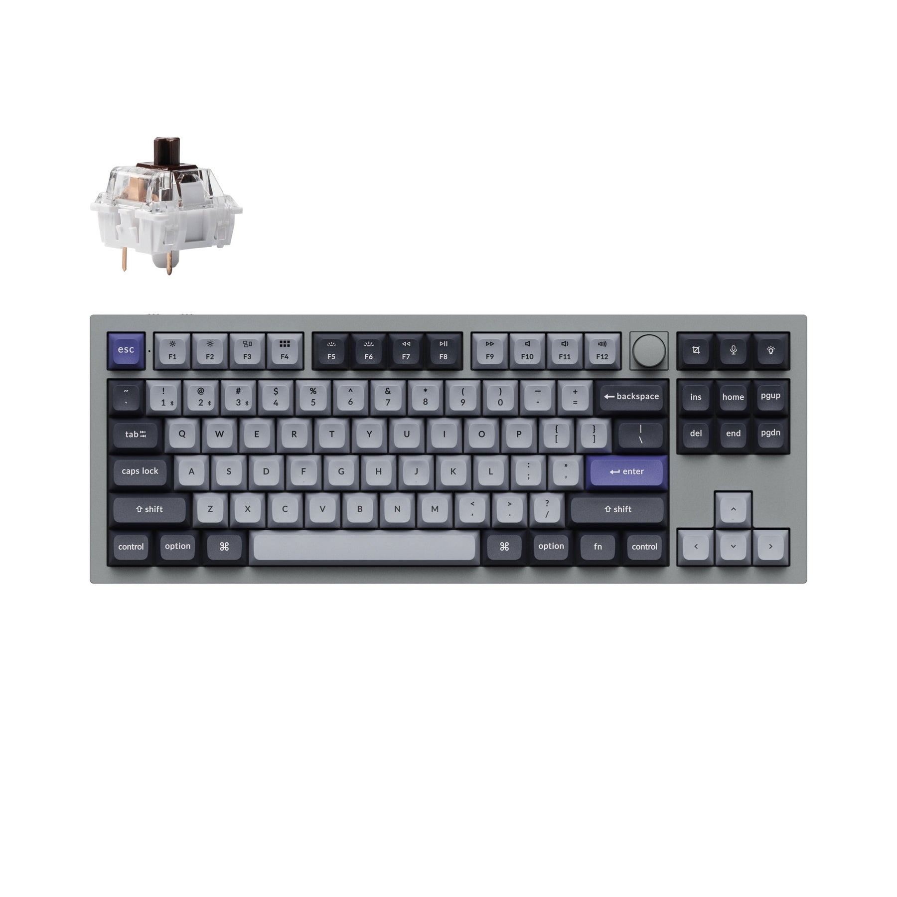 Keychron Q3 Pro QMK/VIA kabellose, individuell anpassbare mechanische Tastatur (US-Layout)