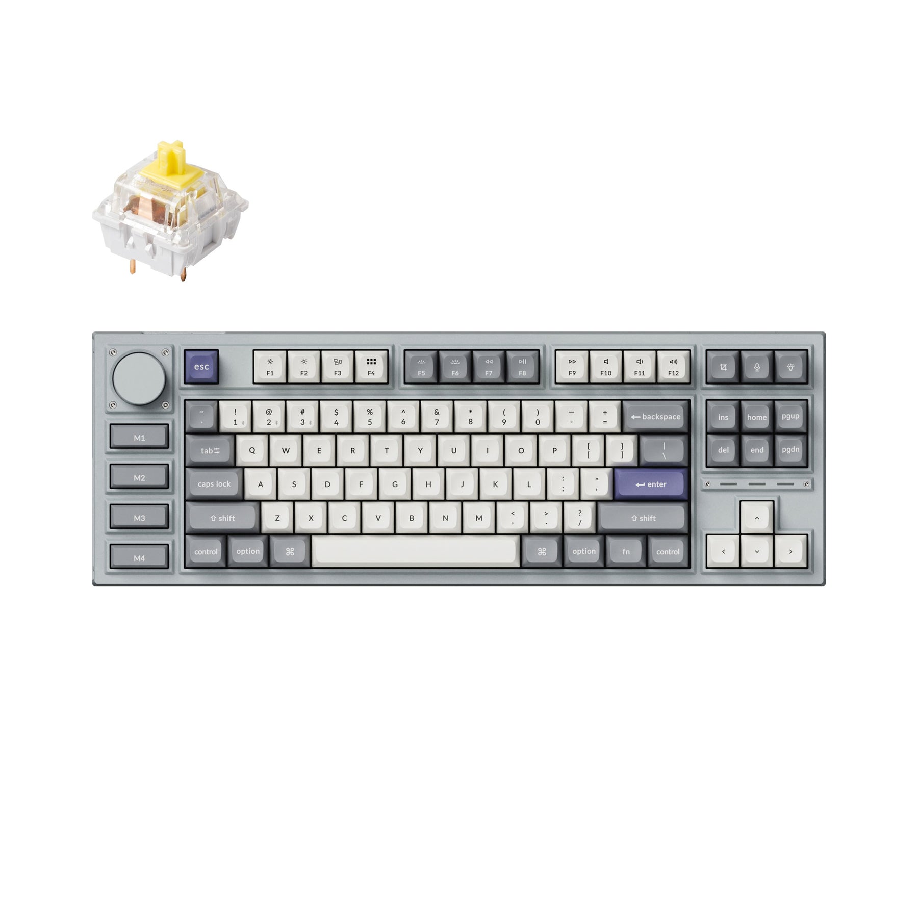 Keychron Q3 Pro QMK/VIA kabellose, individuell anpassbare mechanische Tastatur (US-Layout)