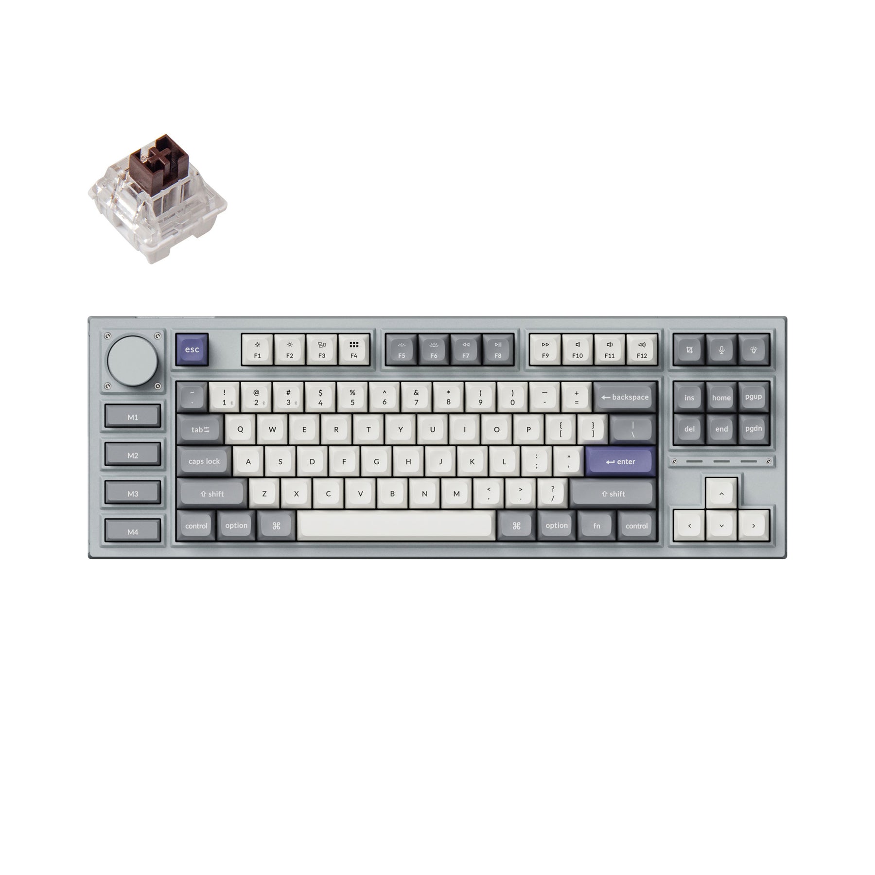 Keychron Q3 Pro QMK/VIA kabellose, individuell anpassbare mechanische Tastatur (US-Layout)