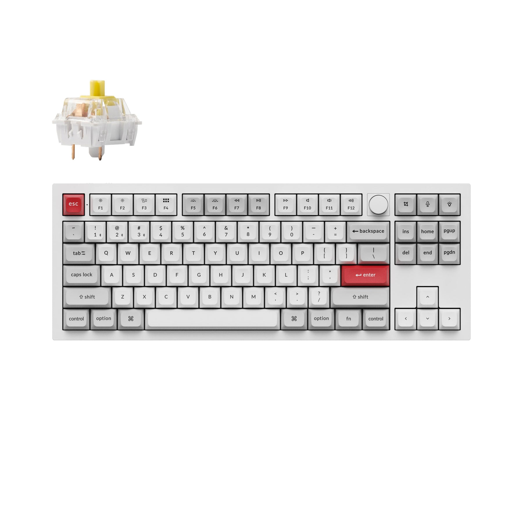 Keychron Q3 Pro QMK/VIA kabellose, individuell anpassbare mechanische Tastatur (US-Layout)