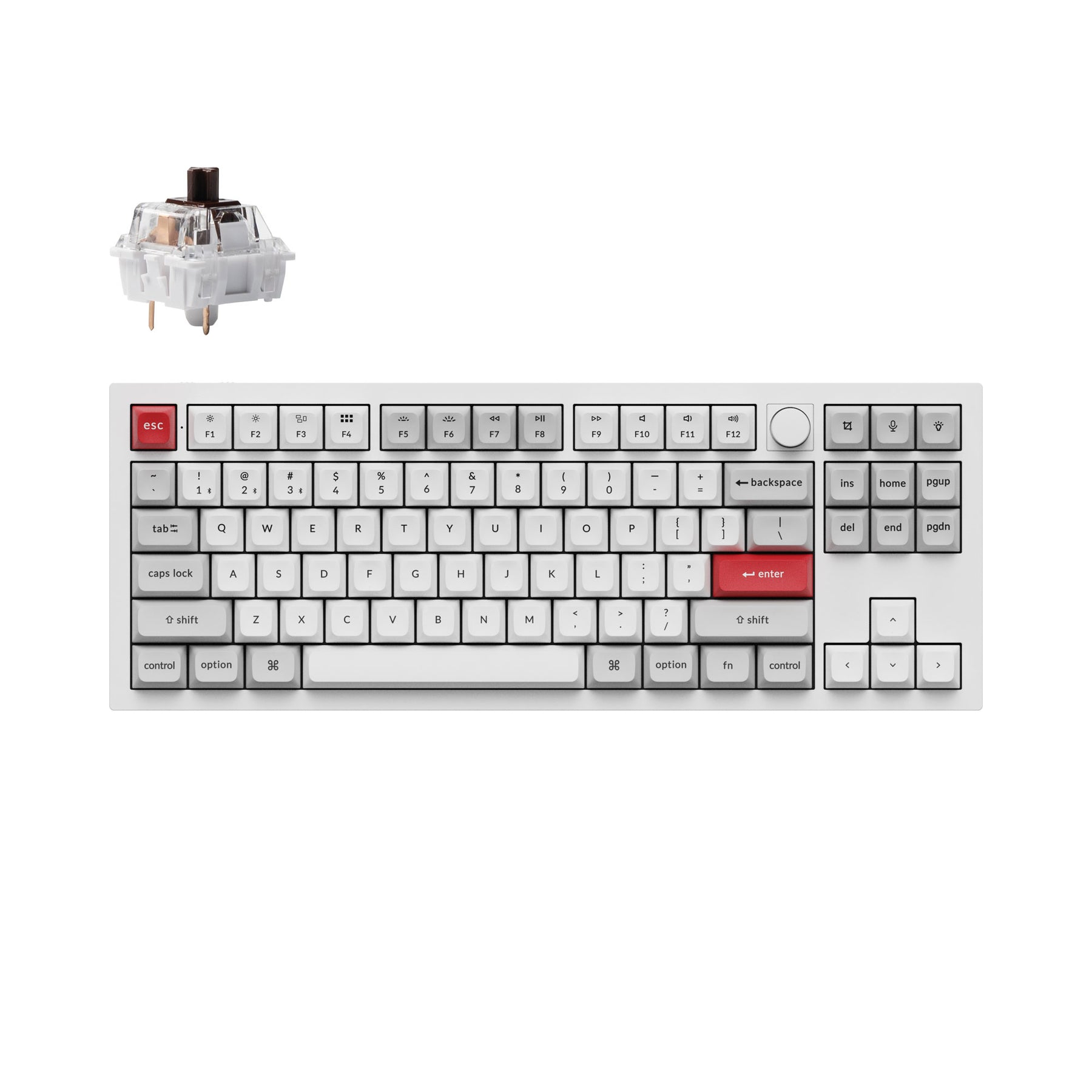 Keychron Q3 Pro QMK/VIA kabellose, individuell anpassbare mechanische Tastatur (US-Layout)