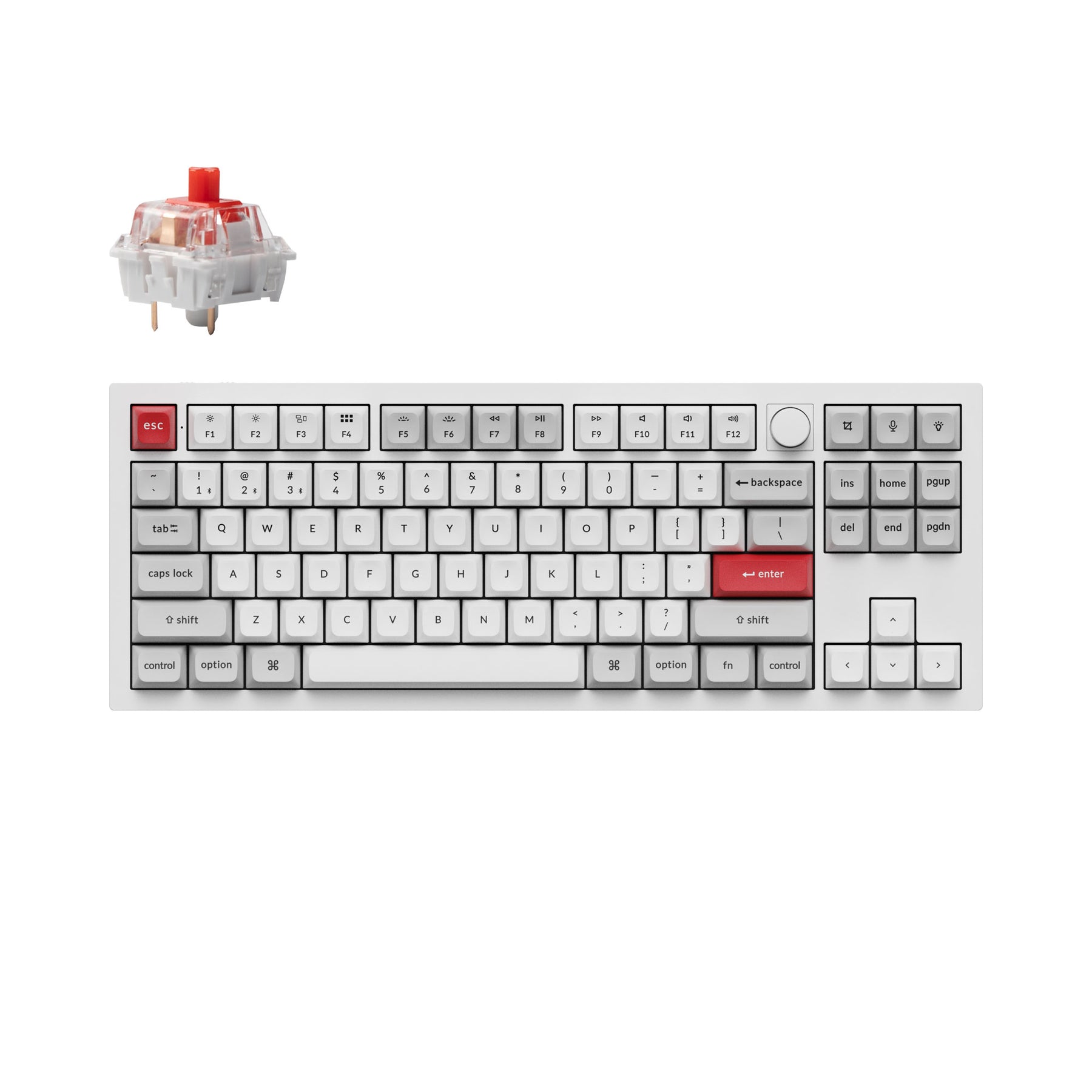 Keychron Q3 Pro QMK/VIA kabellose, individuell anpassbare mechanische Tastatur (US-Layout)