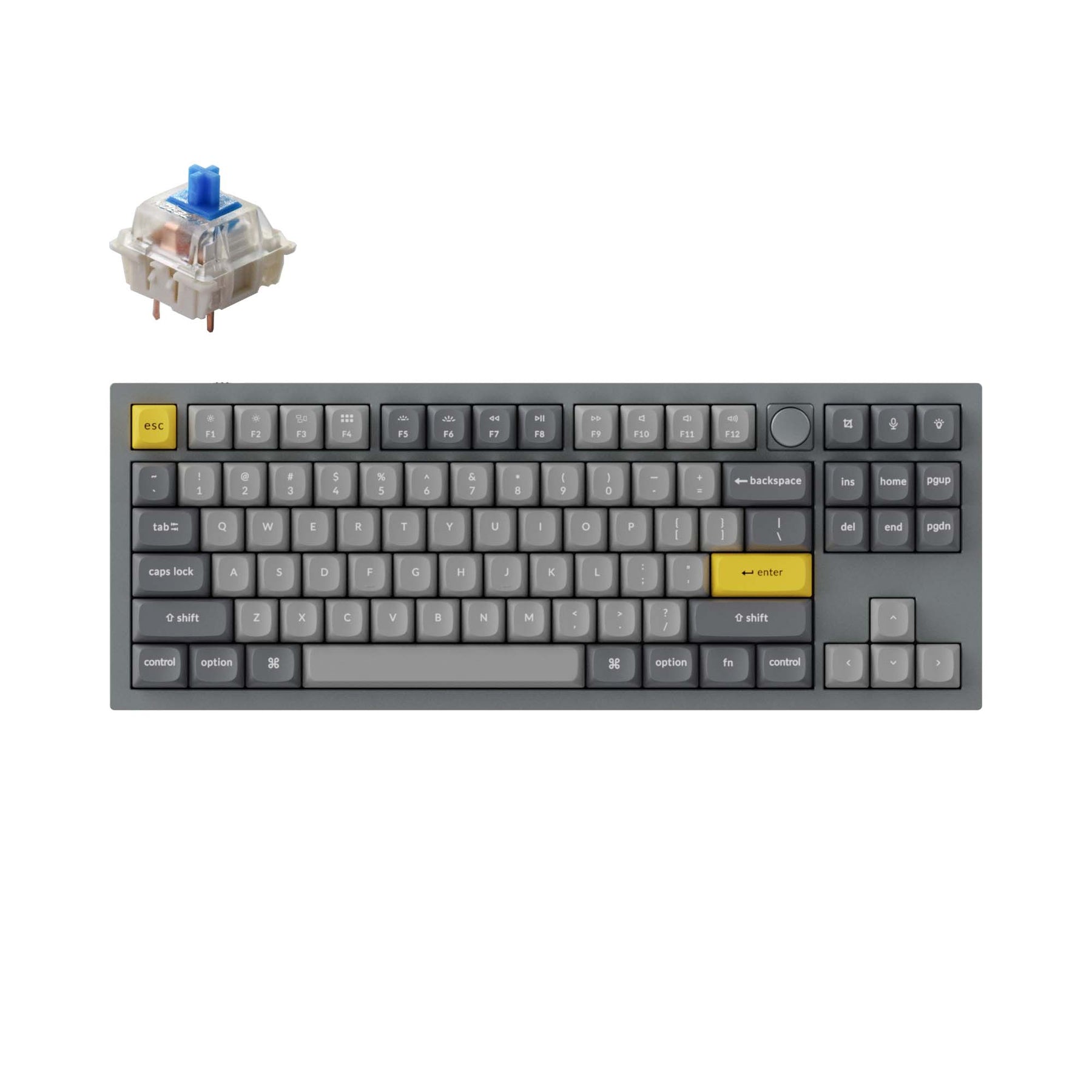 Benutzerdefinierte mechanische Tastatur Keychron Q3 QMK (US-ANSI-Layout)