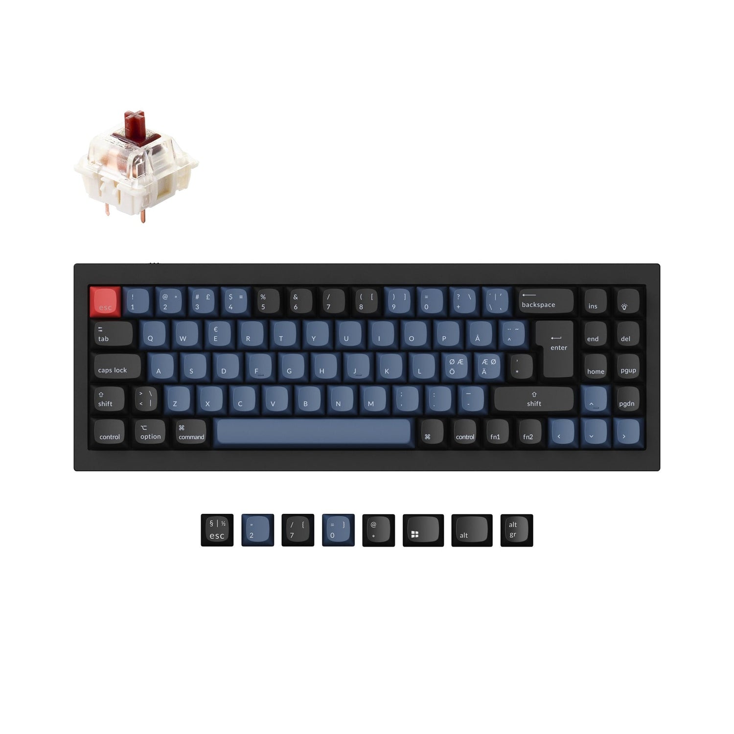 Keychron Q7 QMK individuell anpassbare mechanische Tastatur ISO-Layout-Sammlung