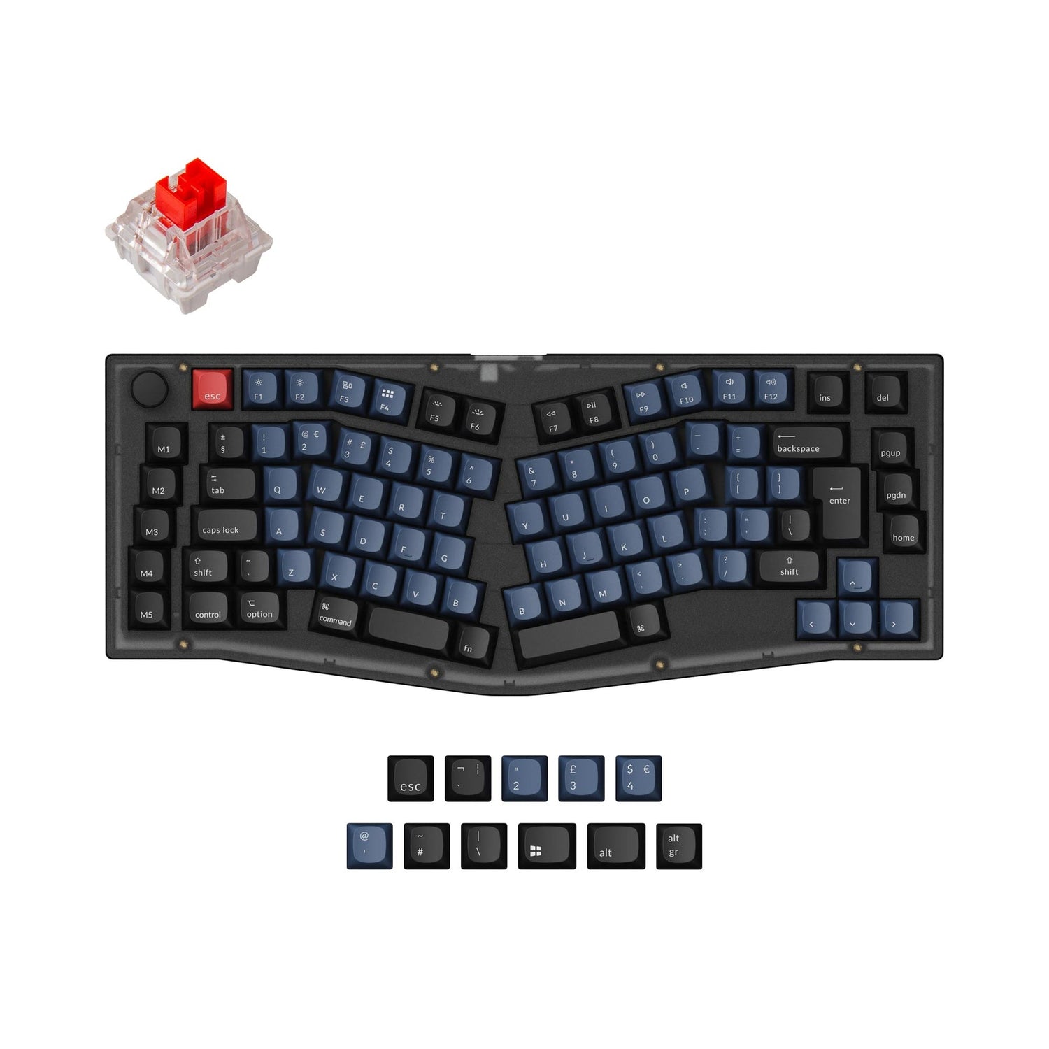 Keychron V10 (Alice-Layout) ISO-Layoutsammlung für benutzerdefinierte mechanische QMK-Tastaturen