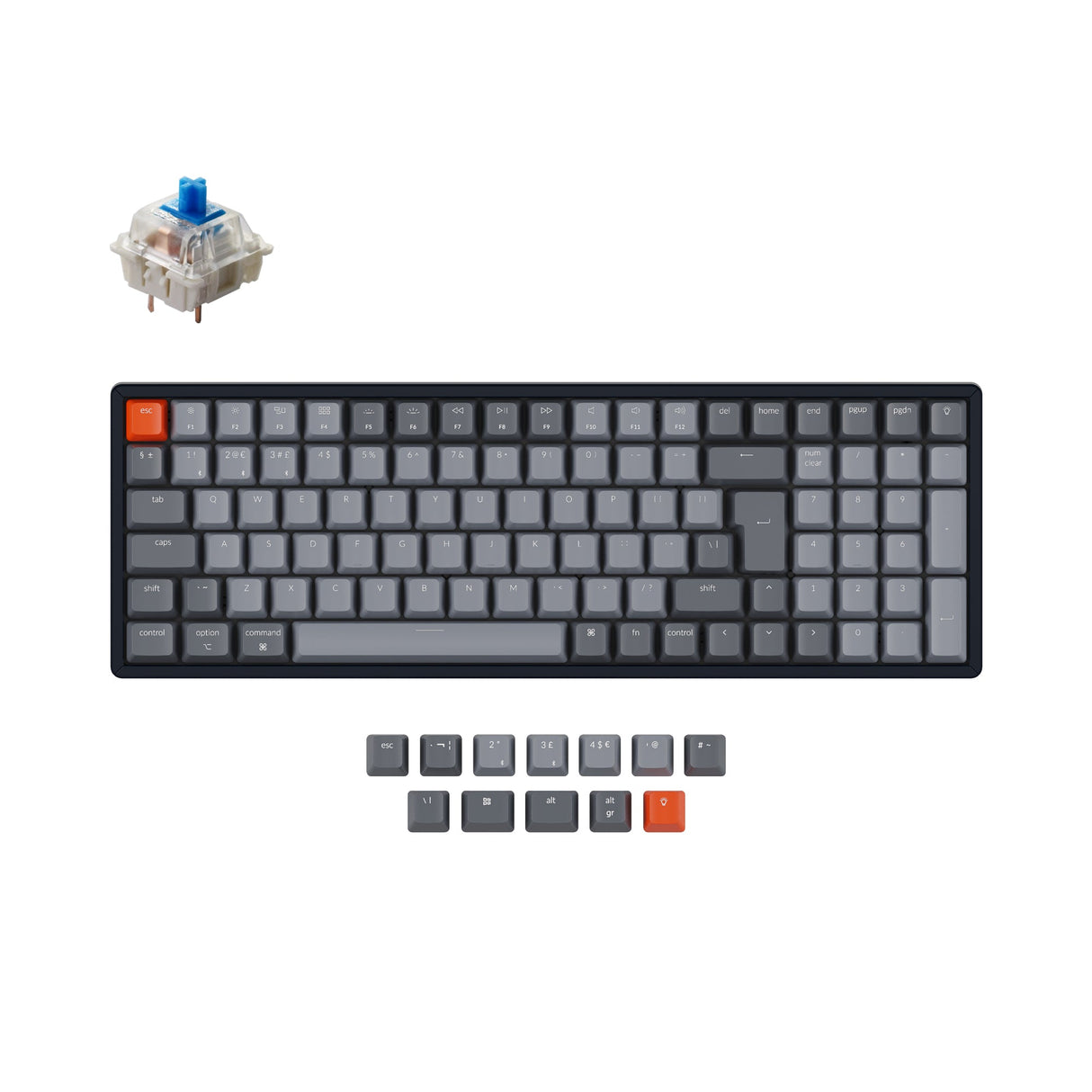 Kabellose mechanische Tastatur Keychron K4 (UK ISO-Layout) – Version 2