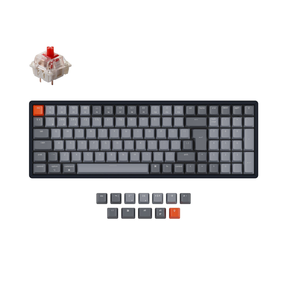 Kabellose mechanische Tastatur Keychron K4 (UK ISO-Layout) – Version 2