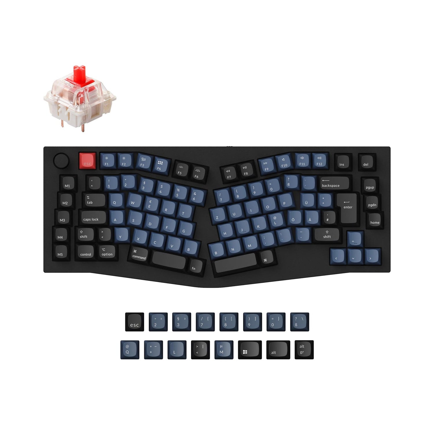 Keychron Q10 (Alice-Layout) QMK Benutzerdefinierte Mechanische Tastatur ISO-Layout-Kollektion