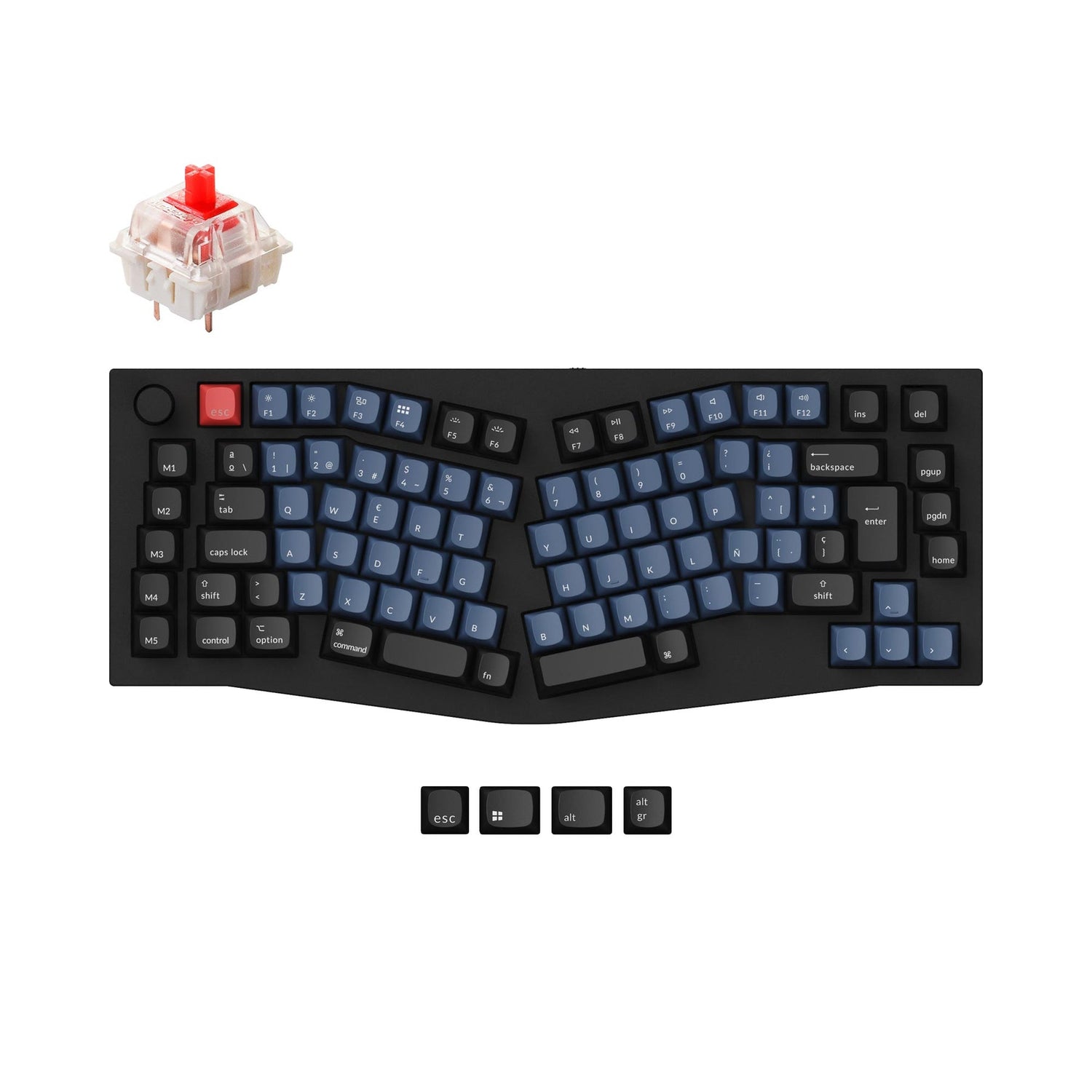 Keychron Q10 (Alice-Layout) QMK Benutzerdefinierte Mechanische Tastatur ISO-Layout-Kollektion