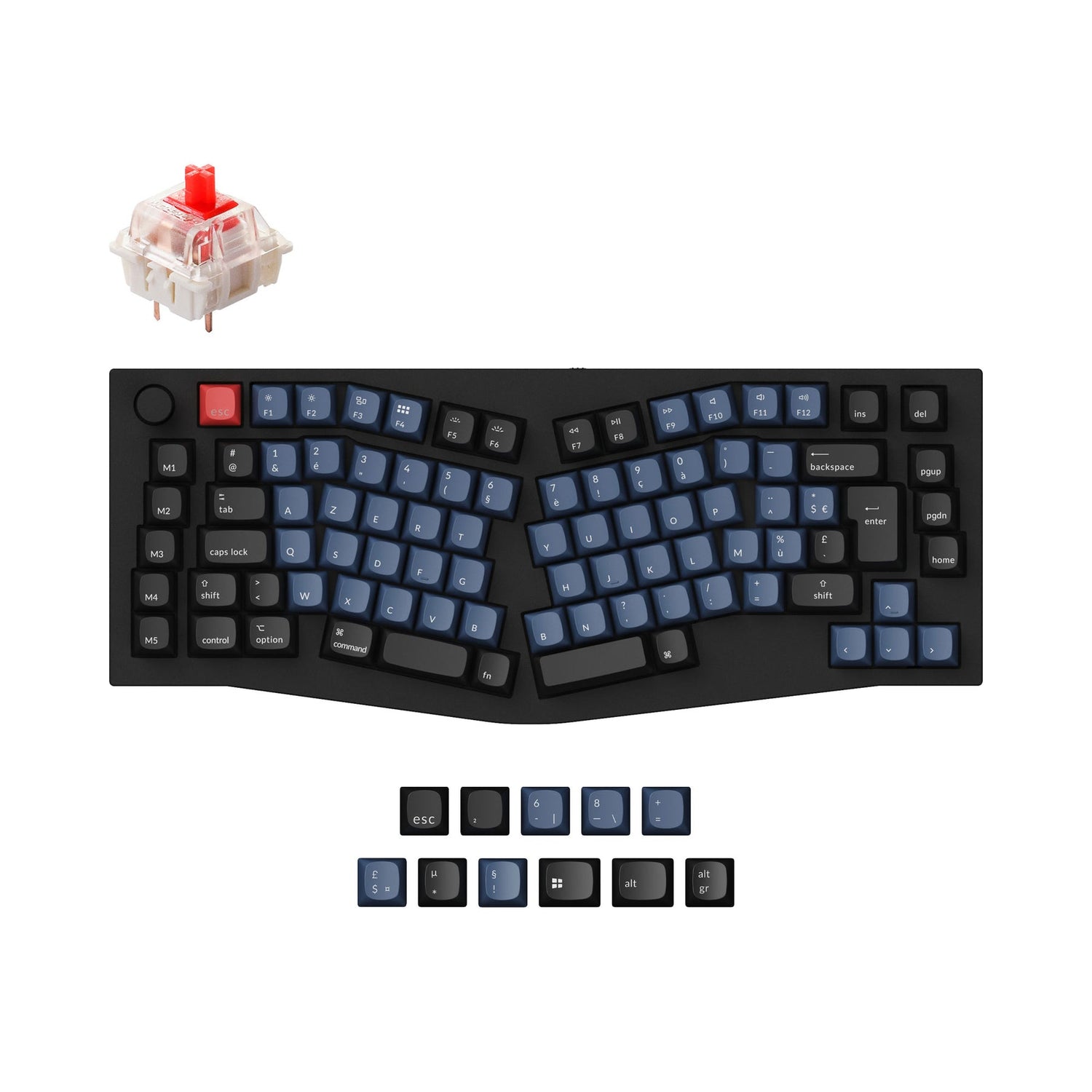 Keychron Q10 (Alice-Layout) QMK Benutzerdefinierte Mechanische Tastatur ISO-Layout-Kollektion