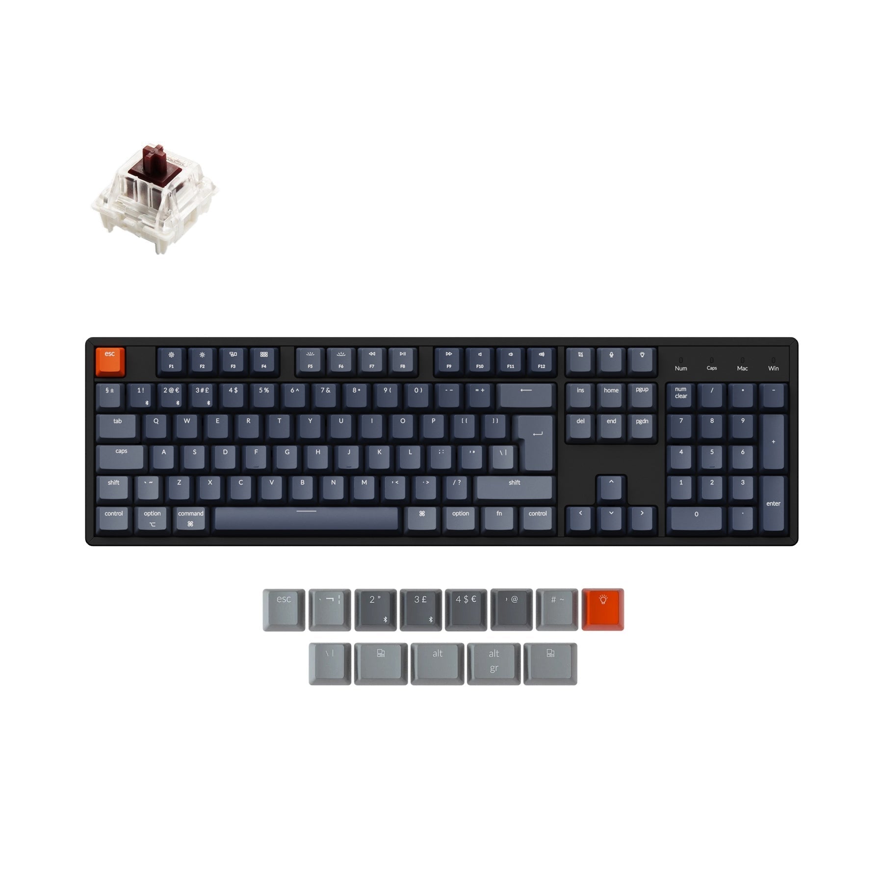Keychron K10 kabellose mechanische Tastatur (UK-ISO-Layout)